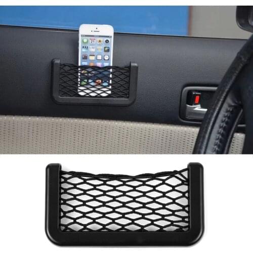 1pcs Car-styling Universal Net Pocket Storage Bag Mobile Phone Debris Bag for Chevrolet Captiva Colorado Cruze Spark Malibu Trax