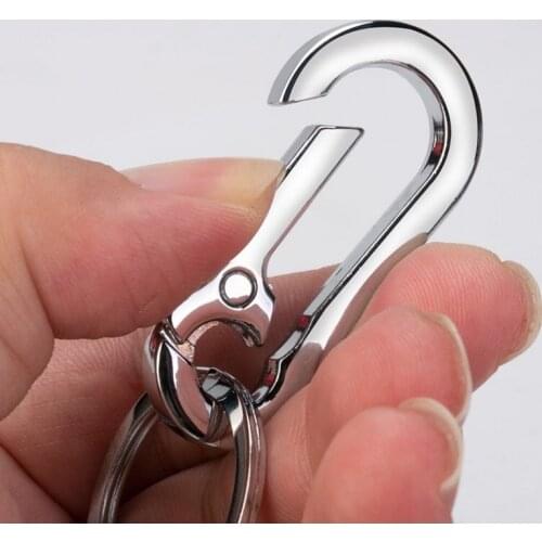 Zinc Alloy Keyring Durable Anti-rust Metal Keychain Simple Women Men Key Rings Accessories