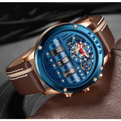 AKDPN Men Wrist Watches Male Clock Sports Waterproof Creative Watch Man relogio masculino Unique Design Wristwatches New 2021