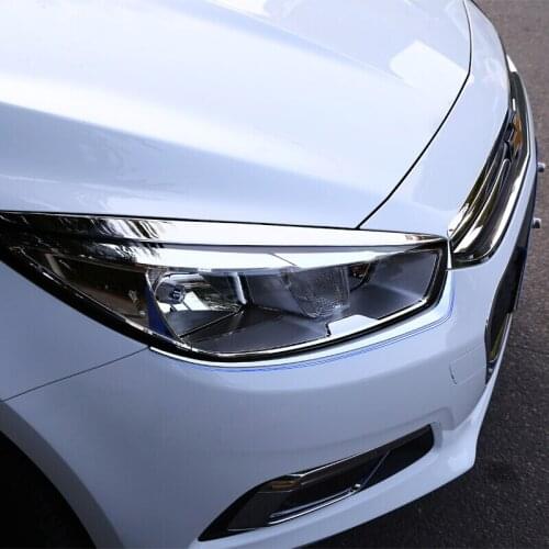 For Chevrolet Cruze 2015 2016 ABS Chrome Front Head Light Lamp Frame Decoration Cover Trim Car Accessories