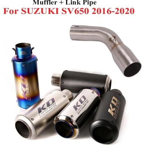 For SUZUKI SV650 2016-2020 Motorcycle Exhaust Muffler Baffle Escape Tip System Connection Link Pipe Section Slip on SV650