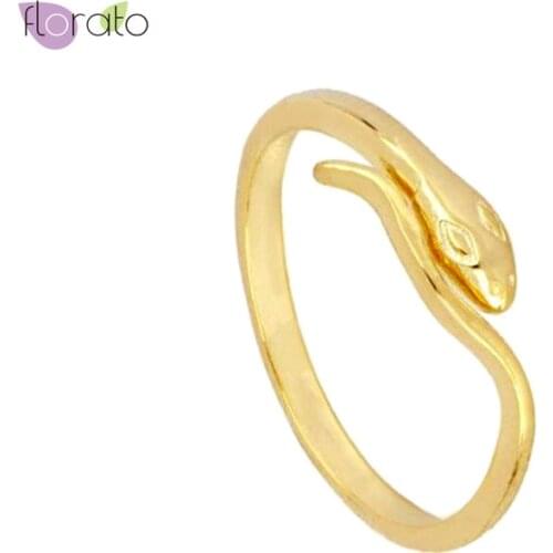 European And American Style Cute Animal Snake Ring 24k Gold Plated/Silver Minimalist Fashion For women Ring Wedding Gift