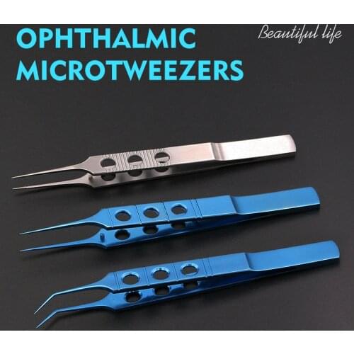 Surgery tool instrument 11cm stainless steel ophthalmic microsurgical instruments Ophthalmic forceps with hook platform
