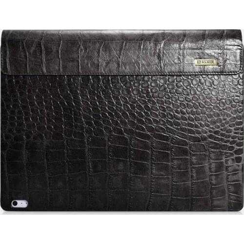 Icarer for Microsoft Surface Book 3 (i7CPU) 13.5" Embossed Crocodile Genuine Leather Detachable Flip Case for Surface Book 2 i7