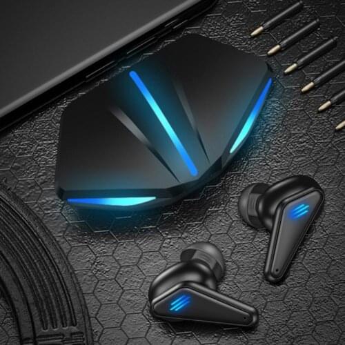 K55 TWS Headsets Mega Bass Noise Reduction Cool Light Bluetooth5.0 In-ear Gaming Earphones for Running