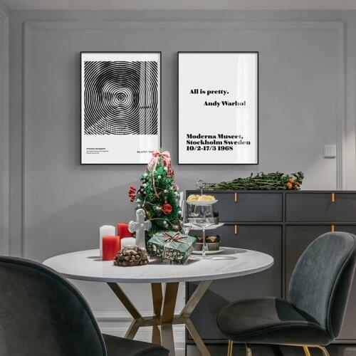 Nordic black white abstract figures Wall Art Canvas Poster and Print Canvas Painting Decorative Morden Picture for Living Room