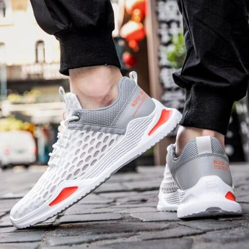 Mesh fashion Sneakers Men Casual Shoes Lace-up Lightweight shoes Comfortable Breathable Walking shoe Joker simple Casual Shoes