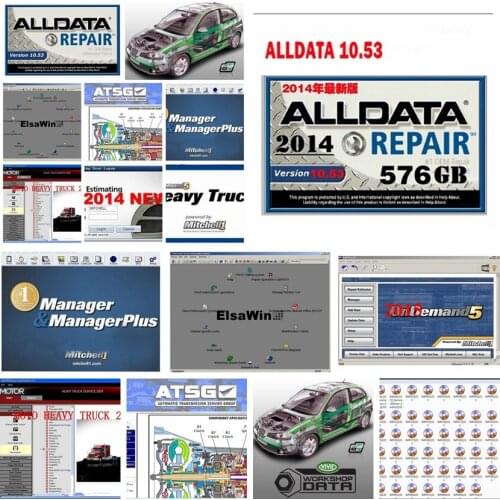 2021 Hot Alldata V10.53 OD5 mit...ll 2015 Heavy Truck autodata elsawin atsg auto repair software all data 24 in HDD free shiping
