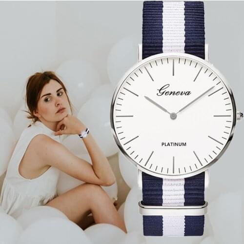 Unisex Nylon Band Watch Hodinky Top Brand Men Women Sport Watch Fashion Minimal Quartz Watch Hot Gift Drop Shipping Montre Homme