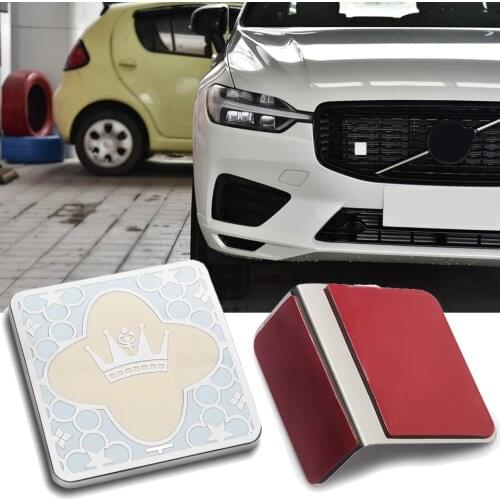 For Volvo Crown Logo Grill Tailgate Sticker For XC40 XC60 XC70 C60 V40 V50 S60 S70 S80L Grille Trunk Emblem Decor Accessories