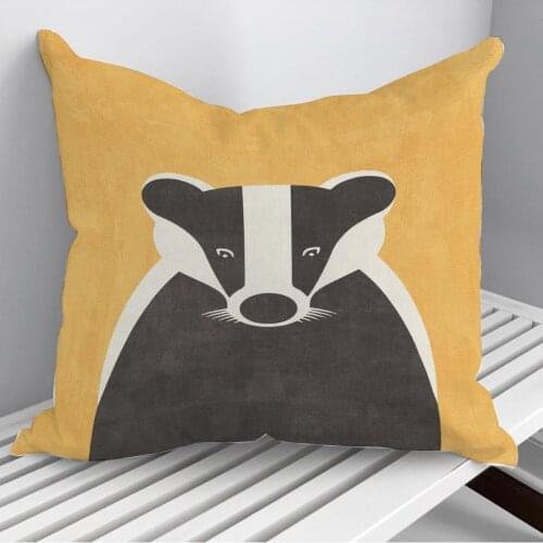 Badger Throw Pillows Cushion Cover On Sofa Home Decor 45*45cm 40*40cm Gift Pillowcase Cojines Dropshipping