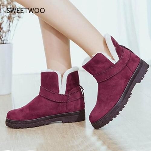 New fur winter snow boots women plus size short short boots plus cotton boots for children