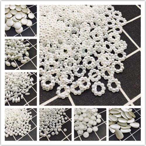 Wholesale White Acrylic Beads For Jewelry Making Accessories DIY Bracelet necklace (Hole Size 1.5-2mm)