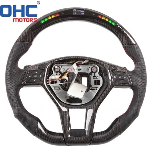 Real Carbon Fiber LED Steering Wheel compatible for Mercedes Benz X156 X204 C117,X117 W218,X218 GLA GLK CLA CLS class