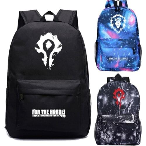 World of Warcraft Backpack Boys Girls School Bag Teens Bookbags Travel Knapsack Students Rucksack Gift Men Women Laptop Mochila