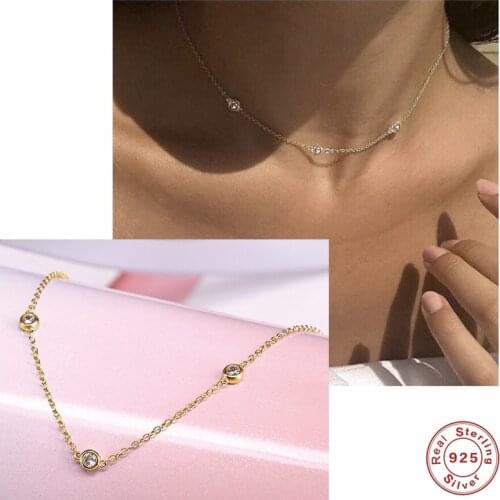 S925 Sterling Silver Beads Necklace Vintage Multilayer Chain Necklaces Choker Collares For Girls Woman Ladies Charm Jewelry 2021