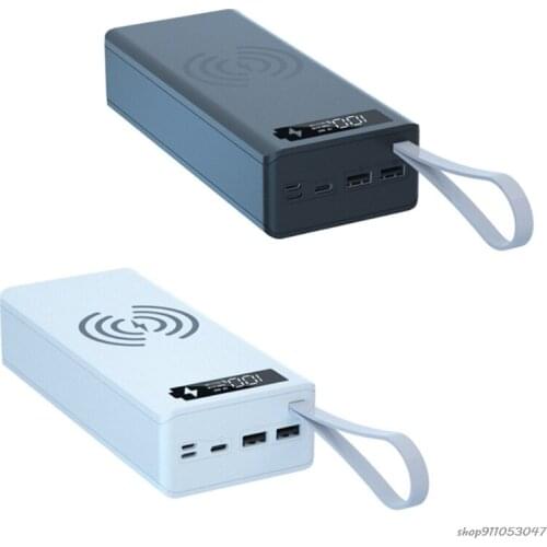 Detachable LCD Display DIY 16x18650 Battery Case Power Bank Shell 5W Wireless Charging Box without Battery Powerbank Wholesales