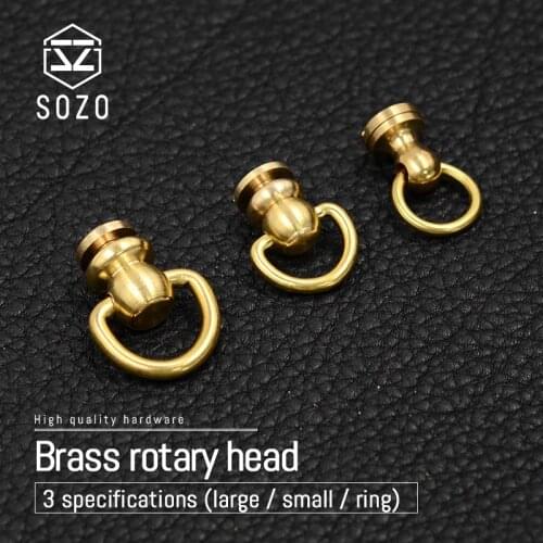 SOZO Brass Rotary Head High Quality DIY Hand Made Leather Tools Hardware Accessories Rotating And Head Band Ring