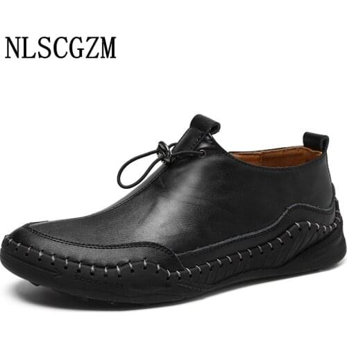 High Top Slip on Shoes Men Loafers Men Leather Casual Shoes Men Shoes Luxury Brand High Quality Zapatos De Vestir De Los Hombres