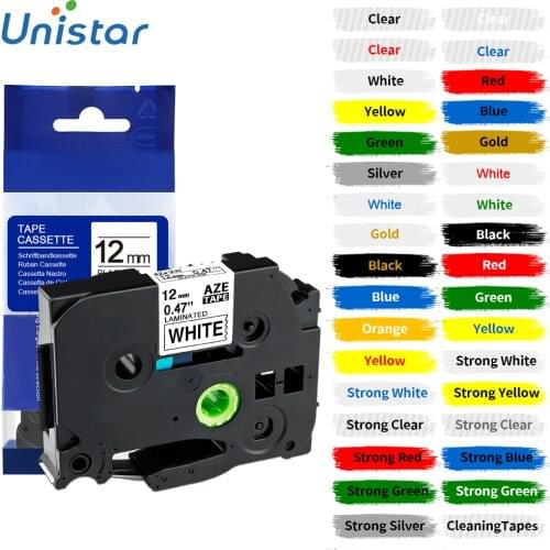 Unistar TZe-231 TZe-S231 Label Tap 12mm Compatible for Brother Label Maker Label Printer Pth110 Strong Adhesive tz-S231 TZS231