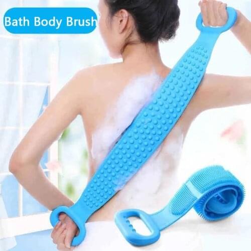 Magic Silicone Bath Body Brush Soft Loofah Bath Towel Bath Belt Body Exfoliating Massage For Shower Body Cleaning Shower Strap