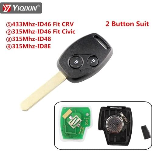 YIQIXIN 2 Button Remote Key For Honda Odyssey Fit 2003-2005 Accord 2006-2009 Civic CR-V Jazz HR-V FR-V Stream 315Mhz 433Mhz