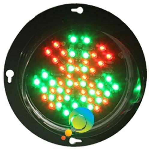 DC12V new design customized pattern 100mm 4 inch LED lamp mini red cross green arrow traffic light module