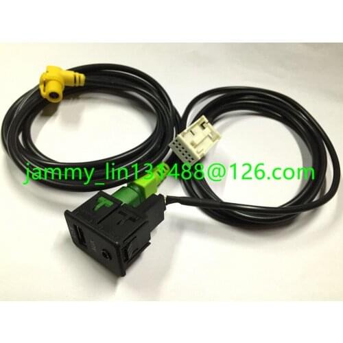 FREE SHIPPING 2 IN 1 USB AUX Switch CABLE for RCD510 RNS510 RNS315 RCD500 RNS300 RCD300 RCD200 GOLF MK6 JETTA MK5 Sagitar Vento