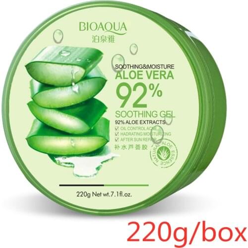 30g/40g/60g/220g Natural Aloe Vera Gel 92% Shrink Pores Face Cleaning Cream Moisturizer Anti-Acne Gel Skin Care Facial Cream
