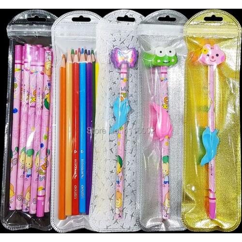 3000pcs Long 5.5x21cm White/Clear Self Seal Zipper Plastic Retail Packaging Packing Bag Package Hang Hole For Watch