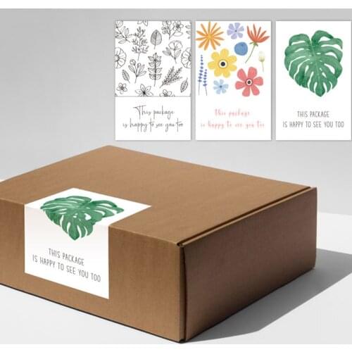 50Pcs/Pack This Package Is Happy To See You Too Stickers Seal Labels For Small Business Express Package Decor Thank You Stickers