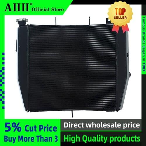 AHH Motorcycle Aluminium Black Radiator Cooler Cooling Water Tank for Kawasaki NINJA ZX-10R 2008-2010 ZX10R ZX 10R 08 09 10