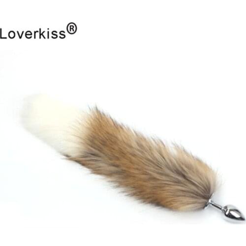 BDSM Dog Slave Sex Games Sexy Anal Tail with Stell Butt Plug Fox Tail Flirt Sexual Atmosphere Enhancements Products Anal Plug
