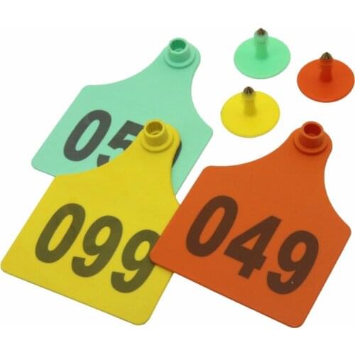 20 PCS Cattle Horse Ear tag 75x98 mm Digital identification label Animal carry supplies