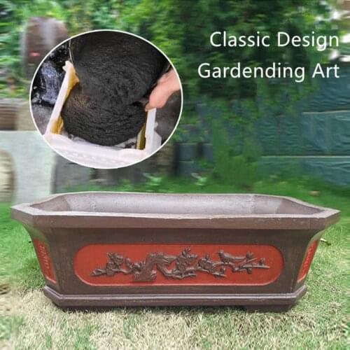 75cm/17.72in Plastic Big Durable Home Garden Bonsai DIY Chinese/Zeng Style Gardening Strong Bird Flower Concrete Flower Pot Mold