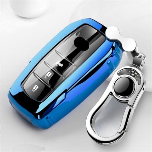 New Soft TPU Car Key Case Cover Protection For Toyota Land prado Corolla RAV4 CROWN REIZ Accessories keychain Key Ring