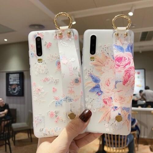 Case For Xiaomi Redmi Note 9 9C 9A 10X K30 K20 Poco M2 F2 X2 CC9e Mi 9 8 CC9 A3 10 Lite Pro Max Relief Flower Wristband Cover