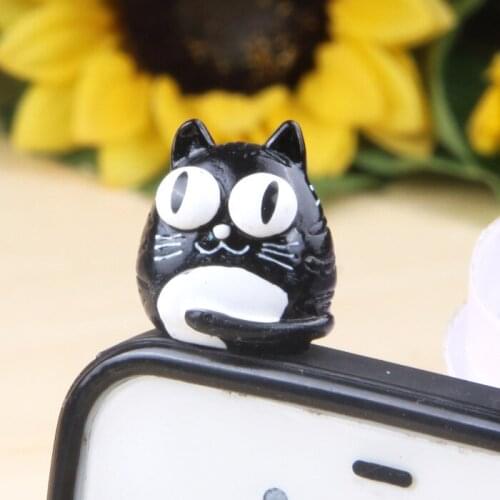 Action Figure random meow star people tuyan crooked neck Dust plug 2.5cm PVC 3.5mm Universal mobile decoration Model anime