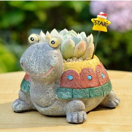 Animal Turtle Concrete Planter Mould diy succulent cement potted container silicone mold Sea Turtle Concrete Planter Mould