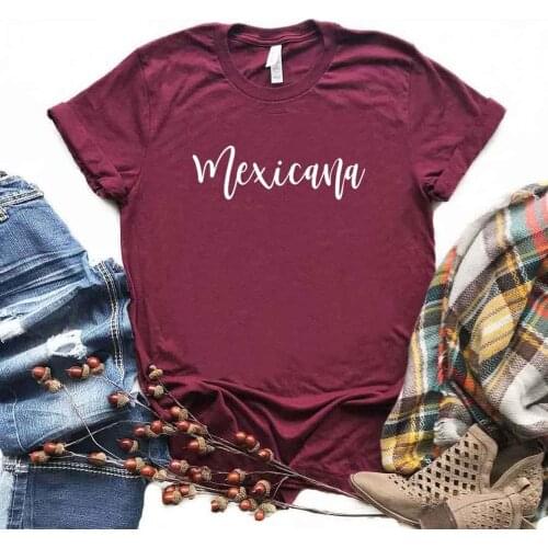 Mexicana latina Print Women Tshirts Cotton Casual Funny t Shirt For Lady Top Tee Hipster 6 Color NA-681