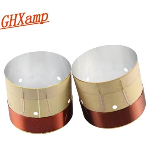 GHXAMP 60.5mm Bass Voice Coil Woofer 8ohm Repair Parts Aluminum With Vent Hole 2 layer Round Copper Wire 2pcs