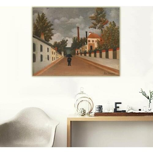 Citon Henri Rousseau《View of the surroundings of Paris》Canvas Art Oil Painting Picture Wall Background Decor Home Decoration