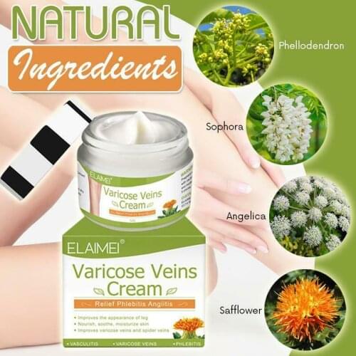 50ml Leg Repair Cream Varicose Vein Ointment Relieve Pain Legs Red Blood Streak Repair Vein Cream Herbal Antibacterial Cream