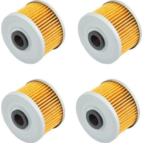 4 Pcs Motorcycle Oil Filter For Honda NX250 AX-1 CBX250 XR250 XR400 XR650 ATC350 FMX650 FX650 NX650 SLR650 TLR250 TRX700 XBR500