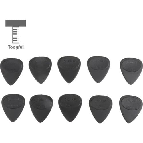 Tooyful 10Pcs Black Acoustic Guitar Picks Different thickness Non-Slip Plectrums Accessory for Bass Ukulele Mandolin Guitars