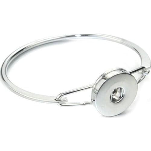 Copper Gold Silver plated Snap Bracelet For Women Men Fit DIY 18mm Snap Buttons Jewelry Snap Button Bracelet Bangles