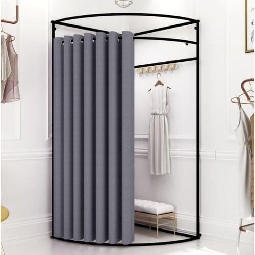 Shopping mall temporary mobile fitting room clothing store display rack floor portable folding simple dressing room