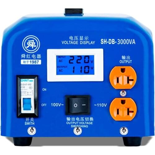 Industrial Power Transformer 3000W AC 110V transferred to 220V voltage converter 3000VA thermally protected