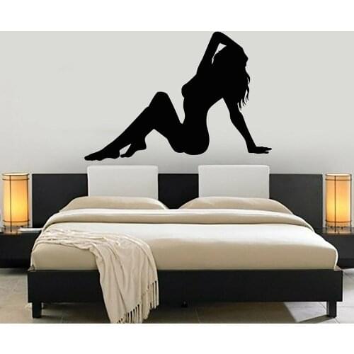 Sexy Nude Woman Wall Sticker For Bedroom Beauty Hot Girl Strip Vinyl Wall Decal Decor Bathroom Beauty Salon Decoration W866
