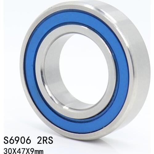 5PCS S6906RS Bearing 30*47*9 mm ABEC-3 440C Stainless Steel S 6906RS Ball Bearings 6906 Stainless Steel Ball Bearing